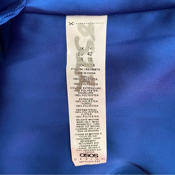 New ASOS DESIGN Strapless Bias Cut Satin Gown - Picture 13 of 13